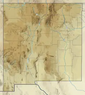 Voir sur la carte topographique du Nouveau-Mexique
