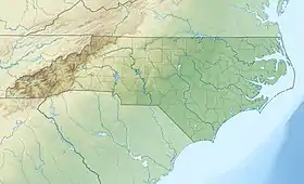 Voir sur la carte topographique de Caroline du Nord