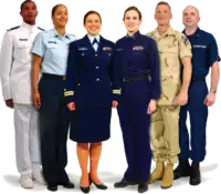 Uniformes du personnel de l'US Coast Guard.