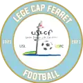 Logo marquant 100 ans de football à Lège-Cap-Ferret.