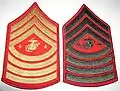 Sergeant major of the Marine Corps, insignes de manche.