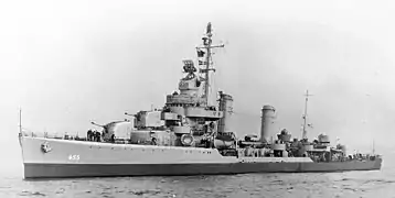 Les petits navires, comme le USS Hambleton, ont été les plus efficaces pour soutenir l'avancée des troupes à terre.
