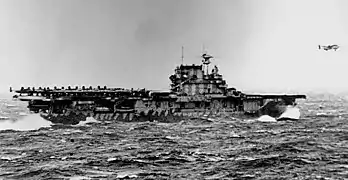L'USS Hornet pendant le raid de Doolittle.