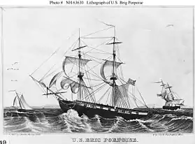 illustration de USS Porpoise (1836)