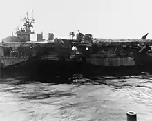Les dommages vus du croiseur Birmingham