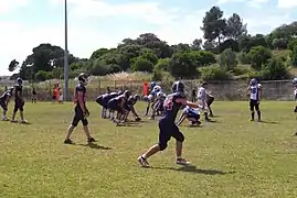 Hurricanes Montpellier contre les Sharks de Valence (finale Conférence Sud juniors 2013).