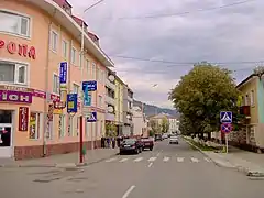 La rue principale de Rakhiv.