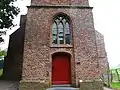 La partie basse de la tour de l'église