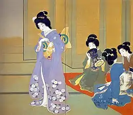 Préparation pour aller danser (1914), Encre et couleur sur papier, Musée national d'art moderne de Kyoto.