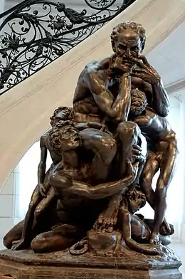 Jean-Baptiste Carpeaux, Ugolin entouré de ses quatre enfants (vers 1862), plâtre patiné, Paris, Petit Palais.