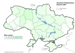 Bloc Lytvyn Party results (3.96%)