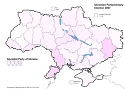 Socialist Party of Ukraine results (2.86%)