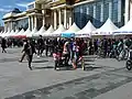 Stands au Salon du livre d'Oulan-Bator.