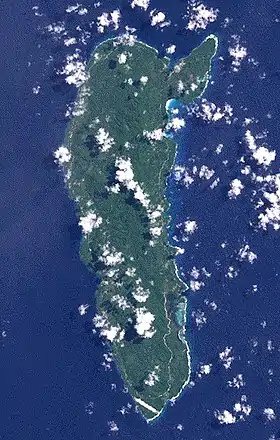 Ulawa, vue prise par Landsat.