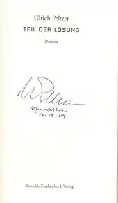 signature d'Ulrich Peltzer