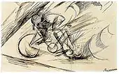 Dessin pour Dynamisme d’un cycliste, 1913. Estorick Collection, Londres.