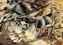 Umberto Boccioni, La Charge des lanciers, 1915, Museo del Novecento, Milan.