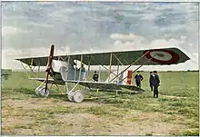 Autochrome (photo couleur) d'un avion.