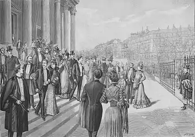 Un grand mariage à la Madeleine, illustration pour Le Figaro illustré, mars 1900.