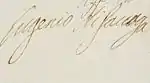 Signature de Eugène de Savoie