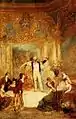Toile représentant Une soirée chez la Païva, peinte par Adolphe Joseph Thomas Monticelli.