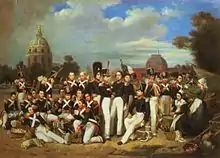Une compagnie de la 2e légion sur le Champ-de-Mars à Paris (1836).
