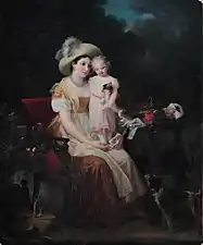 Marguerite Gérard, Jeune femme et enfant, fin du XVIIIe siècle.