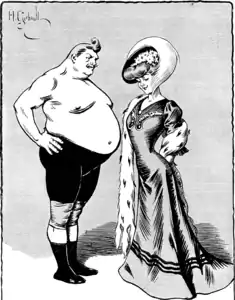 « - J'ai assez du métier de lutteur, je voudrais faire autre chose. - Mets-toi nourrice. », Les Maîtres Humoristes (1907).