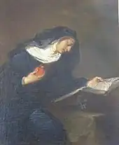 Une sainte lisant (Sainte Gertrude la Grande ?), musée des Beaux-Arts de Chartres.