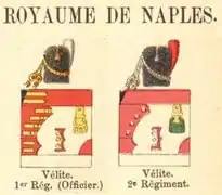 Uniforme des vélites - royaume de Naples
