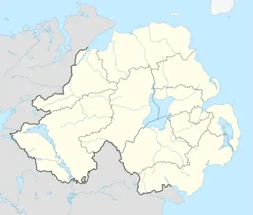 Carte de l'Irlande du Nord