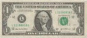 Billet d'un dollar