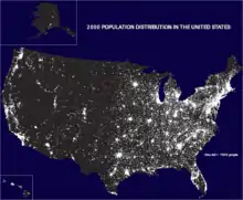 Répartition de la population en 2000.