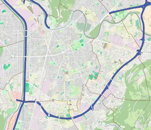 Localisation des sites de l'université dans la métropole de Grenoble.