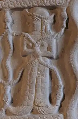Détail de la stèle d'Untash-Napirisha, fin du XIVe siècle.