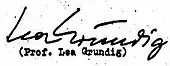 signature de Lea Grundig