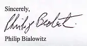 signature de Philip Bialowitz