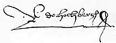 signature de Rodolphe IV de Hochberg
