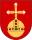 Blason de la province suédoise d'Uppland, représentant une orbe crucigère.