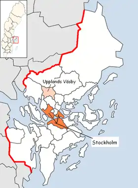 Localisation de Upplands Väsby
