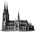 Façade sud de la cathédrale en 1892.