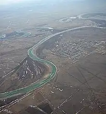 Le fleuve Oural dans le Nord-Ouest du Kazakhstan.