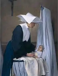 Uranie Colin-Libour - La charité, intérieur d’une crèche (1888)