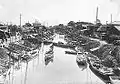 Bateaux de l'ancien village des pêcheurs vers 1930.