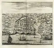 Plan de Saint-Domingue en 1671.