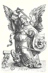 Archange Michael, dessin à la plume, 1516