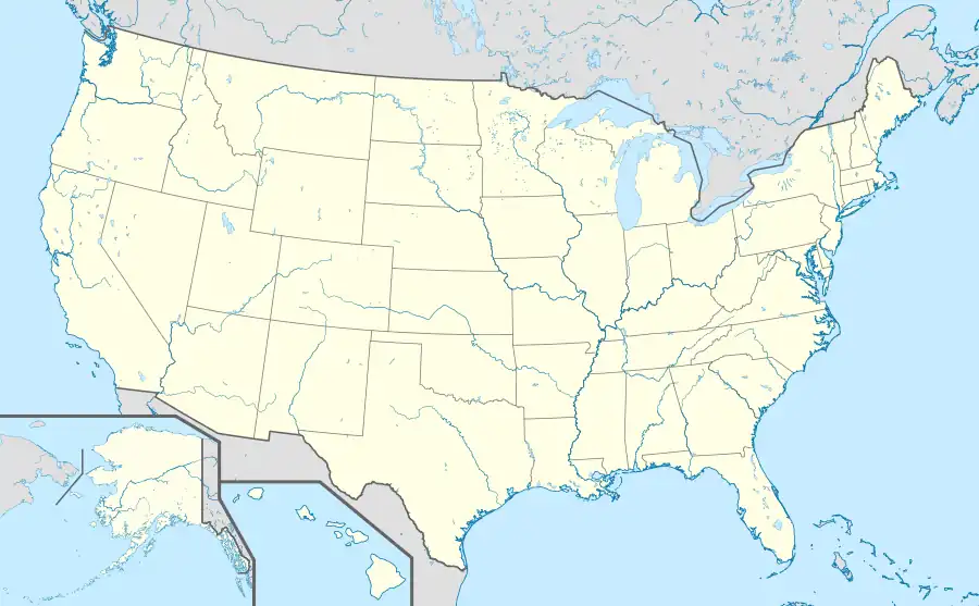 Localisation sur la carte des États-Unis
