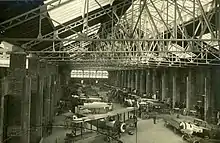 Montage des Salmson 2 dans l'usine de Montaudran en 1918