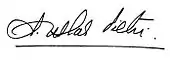 Signature de Arturo Uslar Pietri