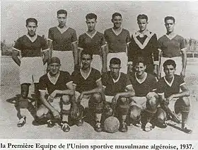 Joueurs de l'USM Alger en 1937.